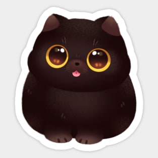 Chonky Black Cat Sticker